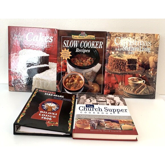VTG Cookbook Collection Elks Share, Church Supper, Christmas, Cakes, Slow Cooker - Picture 1 of 3